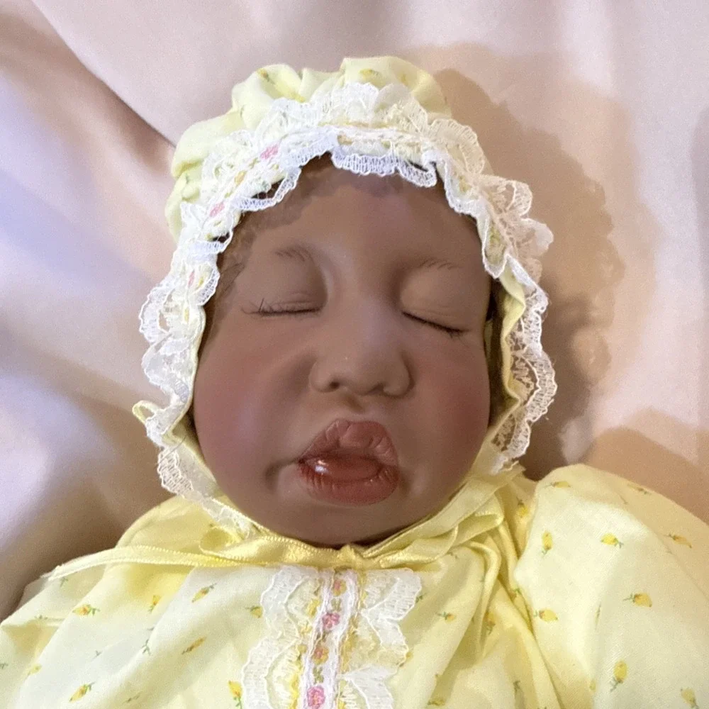 Lee Middleton Dear One African Am. Doll Newborn Baby Signed Numbered 1488, 1985